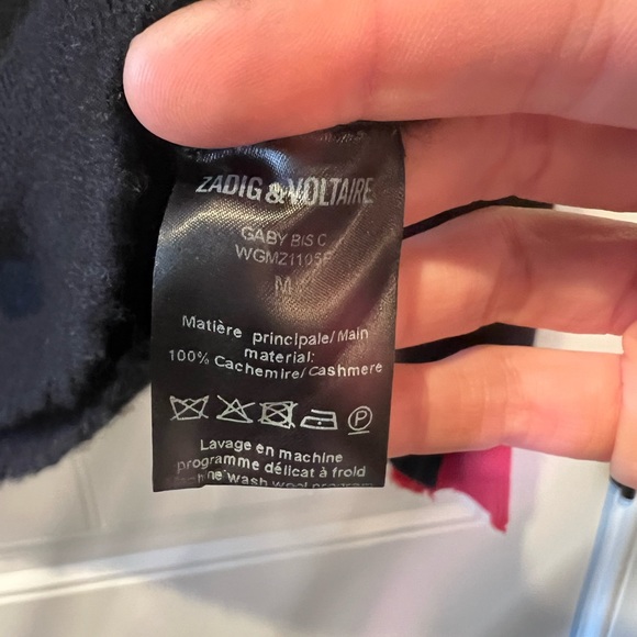 SOLD Zadig & Voltaire Gaby Bis Embellished Star Cashmere Sweater - Picture 4 of 9